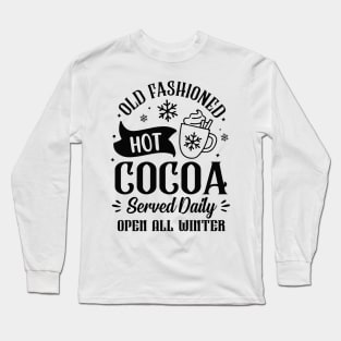 Funny Winter Season Gifts, Hot Cocoa Chocolate Long Sleeve T-Shirt